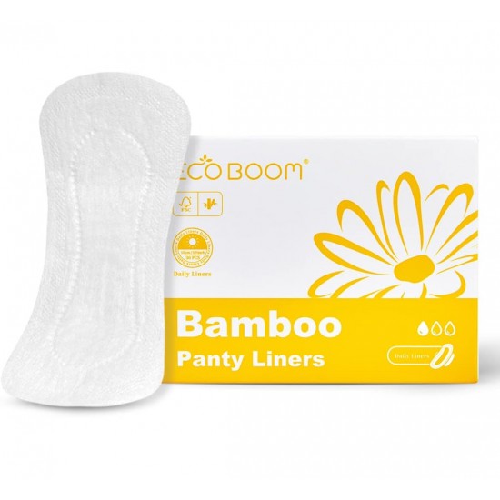 Eco Boom Ultra Thin Bamboo Panty Liners, 30 Count