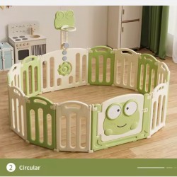 BUBBAS 16 Panel Playpen with Mat and Balls, Green BUBBAS 16 Panel Playpen with Mat and Balls, Green