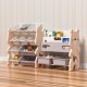 Bear Multi Layer Toy Bin with Book Shelf, Pink
