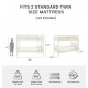 Better Homes & Gardens Leighton Solid Wood Twin-over-Twin Convertible Bunk Bed, White