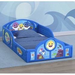 Delta Toddler Baby Shark Plastic Sleep and Play Bed