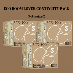 Eco Boom Size 2 Bamboo Diaper Continuity Savings Bundle, 306pcs Diapers