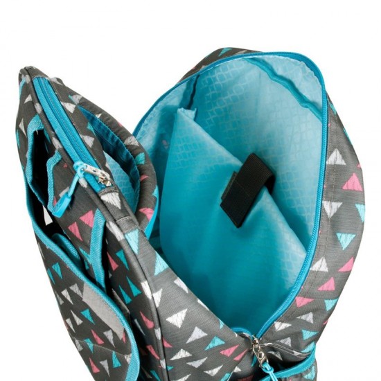 J World 18inch Sweep Rolling Backpack, Mint Tribal