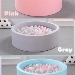 Bubbas Large Foam Ball Pit with Removable Velvet Cover & 50 Balls, Pink Bubbas Large Foam Ball Pit with Removable Velvet Cover & 50 Balls, Pink