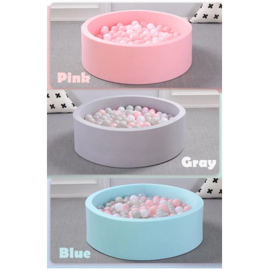 Bubbas Large Foam Ball Pit with Removable Velvet Cover & 50 Balls, Grey Bubbas Large Foam Ball Pit with Removable Velvet Cover & 50 Balls, Grey