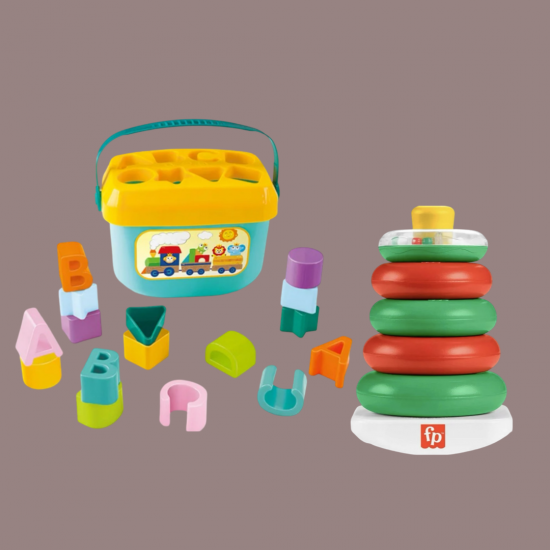 Baby’s First Blocks & Rock-a-Stack Infant Toy Gift Set