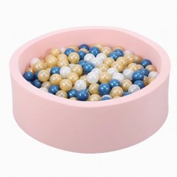 Bubbas Large Foam Ball Pit with Removable Velvet Cover & 50 Balls, Pink