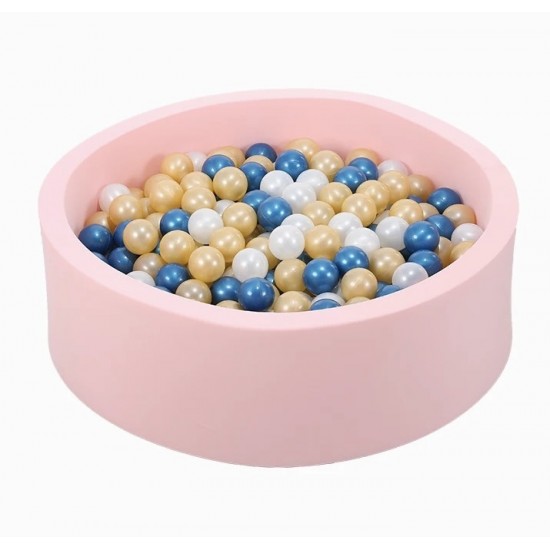 Bubbas Large Foam Ball Pit with Removable Velvet Cover & 50 Balls, Pink Bubbas Large Foam Ball Pit with Removable Velvet Cover & 50 Balls, Pink