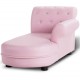 Chaise Lounge Sofa with Armrest, Pink