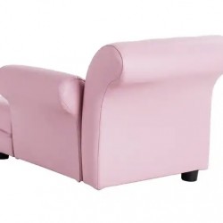 Chaise Lounge Sofa with Armrest, Pink Chaise Lounge Sofa with Armrest, Pink