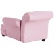 Chaise Lounge Sofa with Armrest, Pink