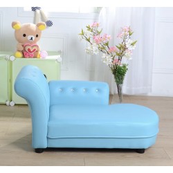 Chaise Lounge Sofa with Armrest, Blue