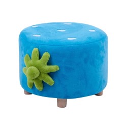 Strawberry Ottoman Stool, Blue