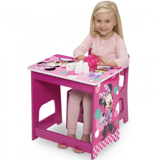 Delta Kids Wood Desk and Chair Set, Minnie Mouse
