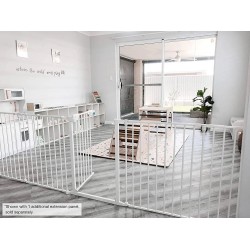5 Panel Extra Wide Safety Gate, White 5 Panel Extra Wide Safety Gate, White