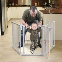 5 Panel Extra Wide Safety Gate, White 5 Panel Extra Wide Safety Gate, White