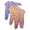 Nutmeg 3 Pack Impression Sleepsuits