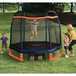 Little Tikes 7-Foot Trampoline, with Enclosure, Blue/Orange Little Tikes 7-Foot Trampoline, with Enclosure, Blue/Orange