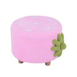 Strawberry Ottoman Stool, Pink