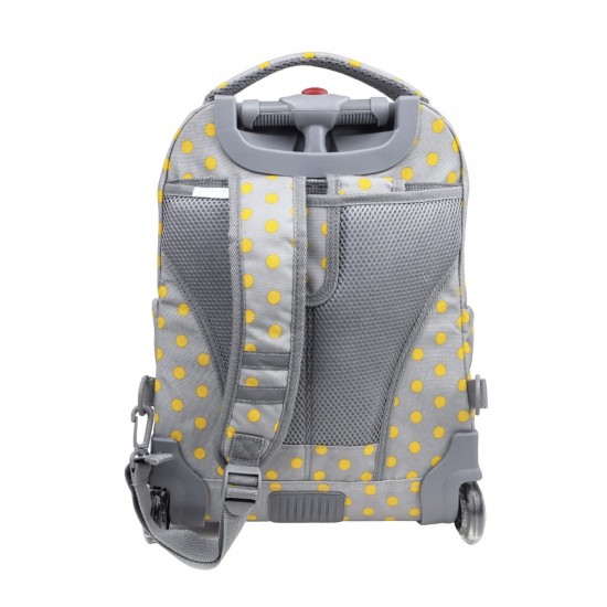 J World 16inch Lollipop Rolling Backpack with Lunch Bag- Candy Button