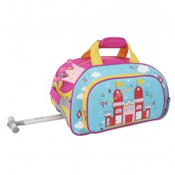 J World Kids Travel Duffle Bag With Wheels, Princess