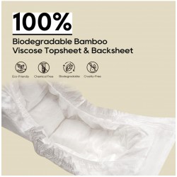 Eco Boom Bamboo Viscose Organic Diaper 17pcs Diaper in a Bag, Medium 6-12kg