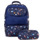 J World Sprouts Kids 17inch Backpack & Pencil Case, Spaceship