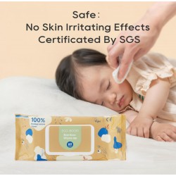ECO BOOM Bamboo Viscose, Eco-Friendly, Unscented Baby Wet Water Wipes, for Sensitive Baby Skin, 60 Count. BUY 3 GET 1 FREE