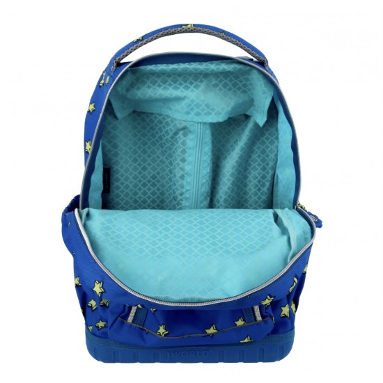 J World 16inch Lollipop Rolling Backpack with Lunch Bag- Little Stars