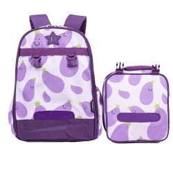 J World 16inch Duet Backpack & Lunch Bag- Mr Eggplant J World 16inch Duet Backpack & Lunch Bag- Mr Eggplant