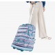 J World 18inch Sweep Rolling Backpack, Mint Tribal