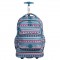 J World 18inch Sweep Rolling Backpack, Mint Tribal
