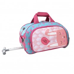 J World Kids Travel Duffle Bag With Wheels, Rabbit 