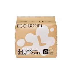 ECO BOOM Toddler Potty Training Pants, Bamboo Viscose, Hypoallergenic for Sensitive Skin, Eco Friendly Pull Ups for Boys and Girls, Size 4 Suitable for 9-14kg (L - 24 Count)