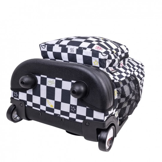 J World 18inch Rolling Backpack, Icon Checkers