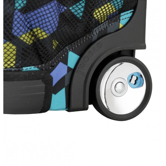 J World 18inch Rolling Backpack- Cubes