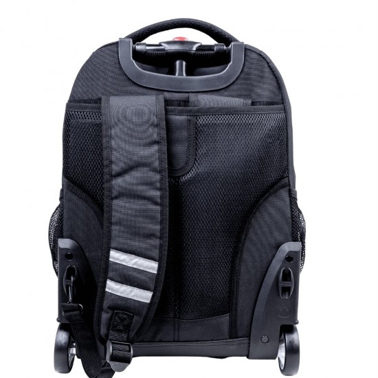 J World 18inch Rolling Backpack, Black