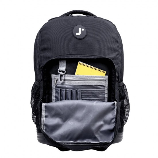 J World 18inch Rolling Backpack, Black