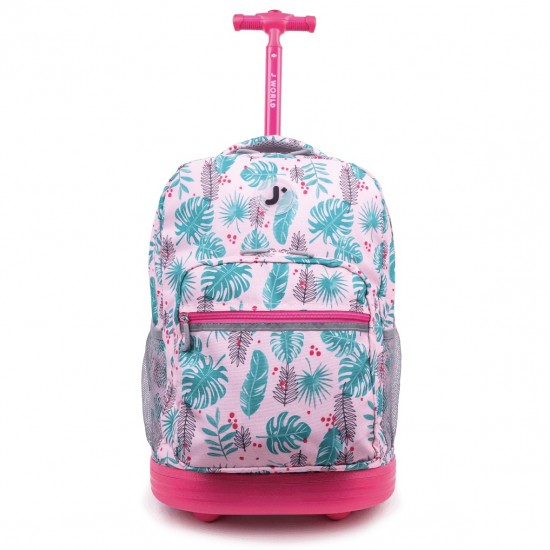J World 18inch Rolling Backpack, Palm Leaves J World 18inch Rolling Backpack, Palm Leaves