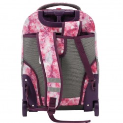 J World 18inch Rolling Backpack, Purple Galaxy