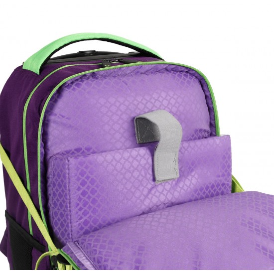 J World Lunar Laptop Rolling Backpack 19.5 Inch, Purple