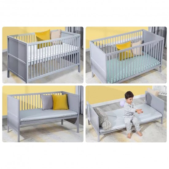 Allen Balham 5 in 1 Convertible Crib, Grey Allen Balham 5 in 1 Convertible Crib, Grey