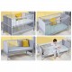 Allen Balham 5 in 1 Convertible Crib, Grey