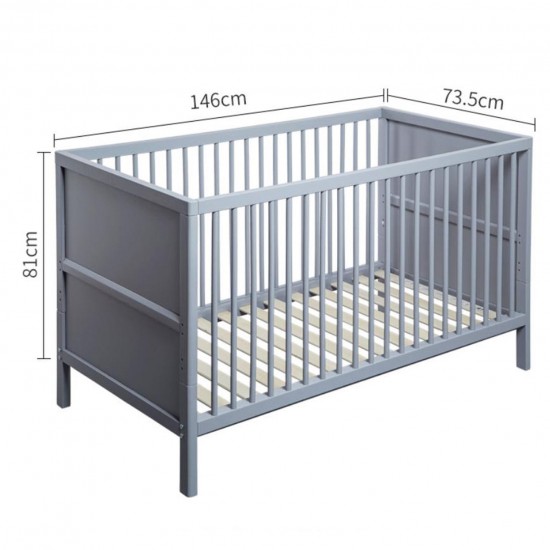 Allen Balham 5 in 1 Convertible Crib, Grey Allen Balham 5 in 1 Convertible Crib, Grey