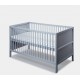 Allen Balham 5 in 1 Convertible Crib, Grey