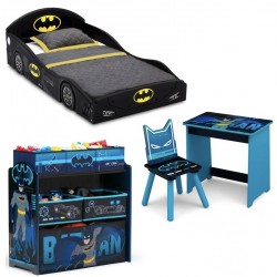 Delta Batman Room in. Box, Toddler bed, Toy Bin, Desk and Chair Set