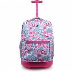 J World 18inch Rolling Backpack, Blue Raspberry 
