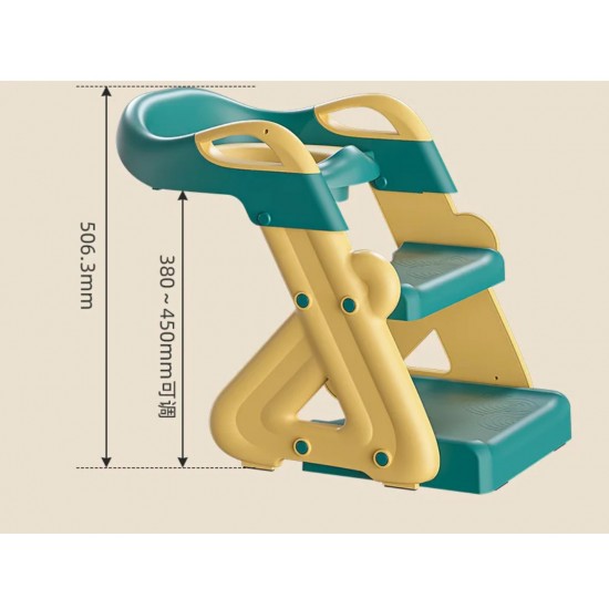 BUBBAS Potty Training Toilet Seat with Step Ladder, Sturdy, Blue/Orange