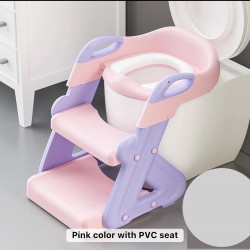 BUBBAS Potty Training Toilet Seat with Step Ladder, Sturdy, Pink/Purple BUBBAS Potty Training Toilet Seat with Step Ladder, Sturdy, Pink/Purple