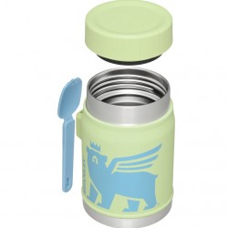 Stanley Wild Imagination Food Jar + Spork, 414ml Citron Cub Stanley Wild Imagination Food Jar + Spork, 414ml Citron Cub